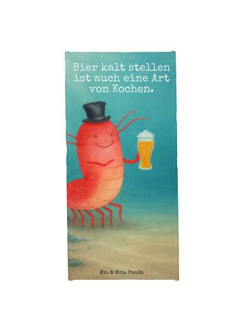 Mr. & Mrs. Panda Badehandtuch Hummer Weizen Design mit Spruch in OZeichenanblue