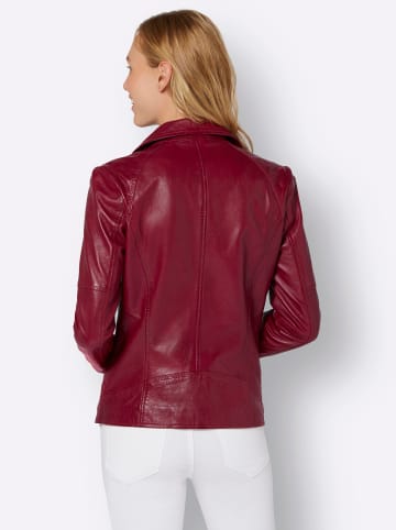 Mainpol Leder-Jacke in kirsche