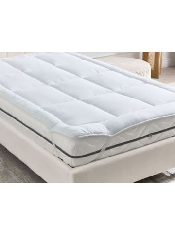 Beliani Topper AIZKORRI in Weiß - (W) 120 x (H) 3 cm