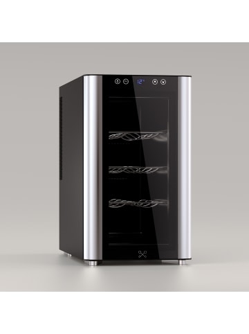 Les Petits Champs Weinkühlschrank 8 Flaschen CAVS8 Silber Energieklasse G