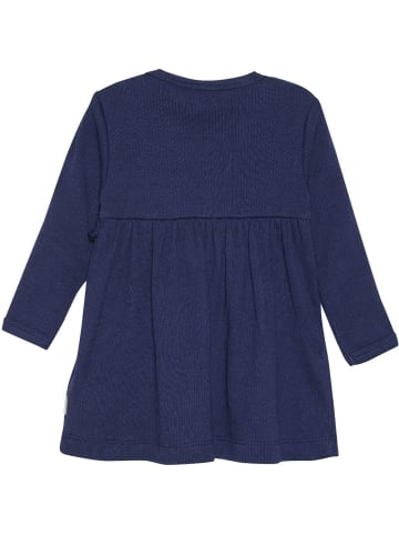 Minymo Kinder-Midikleid "Dress LS Rib" in Blau