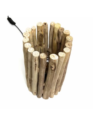 Licht-Erlebnisse Tischlampe (B)17 x (L)17 x (H)30 cm in Holz (Natur)