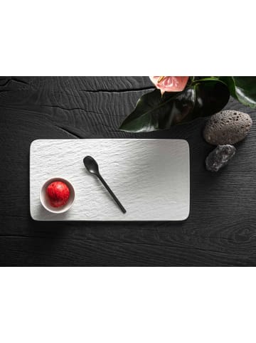 Villeroy & Boch Servierplatte Manufacture Rock 35 cm weiß in weiß