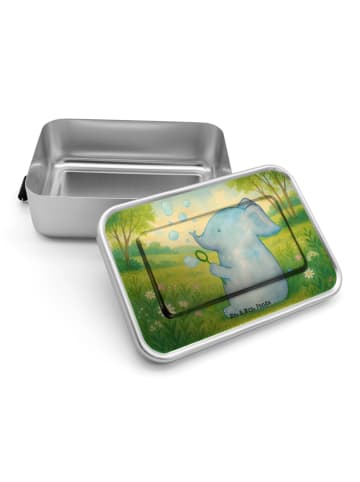 Mr. & Mrs. Panda Bento Box Elefant Seifenblasen Design ohne Spruch in Weiß