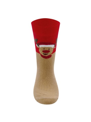 ewers 2er-Set Socken 2er Pack Weihnachtsmann/Rentier in bunt