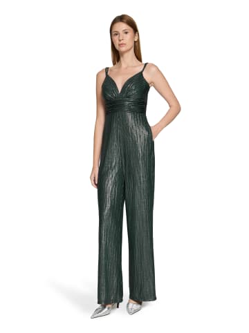Vera Mont Jumpsuit mit Glanzeffekt in Dark Green/Grey