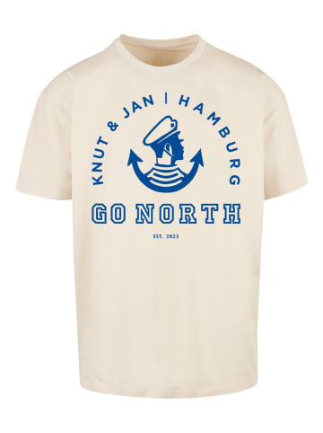 F4NT4STIC T-Shirt Go North Knut & Jan Hamburg Logo Knut & Jan Hamburg in sand