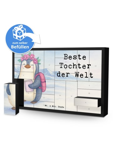 Mr. & Mrs. Panda Befüllbarer Adventskalender Pinguin Beste Tocht... in Weiß
