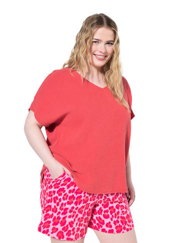 Studio Untold Bluse in hibiskusrot