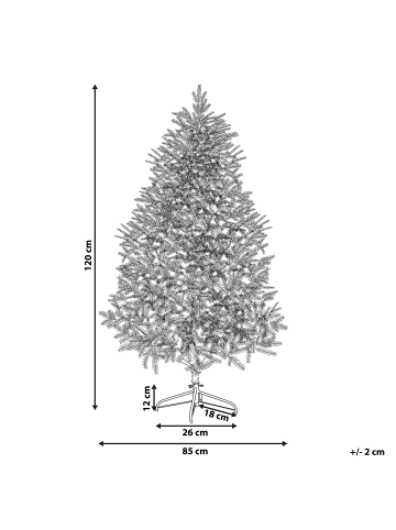 Beliani 2-tlg Weihnachtsbaum FORAKER in Weiß/Grün