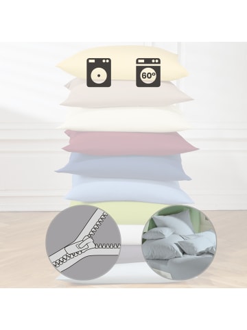 Erwin Müller Renforcé Kuschelkissenbezug Würzburg in silber