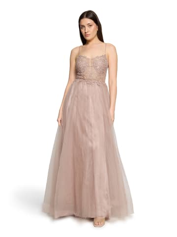 Vera Mont Abendkleid mit Stickerei in Fawn