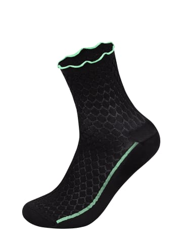 Happy Socks Socken Structured Slinky 1/4 Crew in schwarz