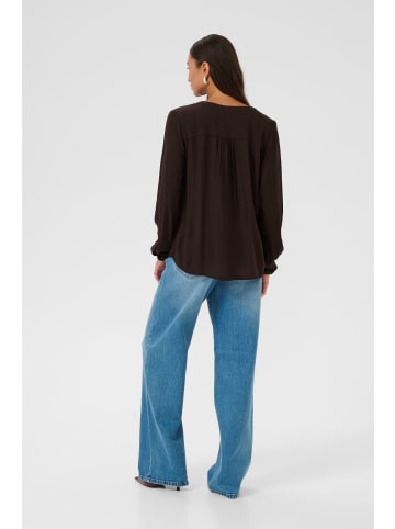 Kaffe Langarm-Bluse Amber Regular fit in Black Coffee