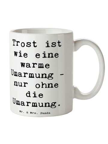 Mr. & Mrs. Panda Tasse Trost Umarmung mit Spruch in Weiß