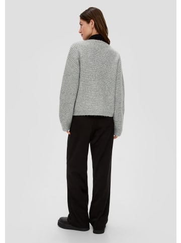 QS Strickjacke in 9400_grau meliert
