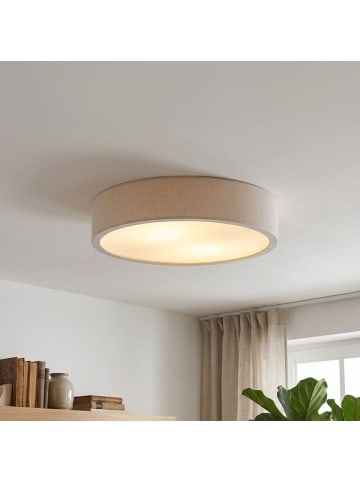 Licht-Erlebnisse Deckenlampe Ø 37 x (H)8 cm in Holz geweißtHolz geweißt