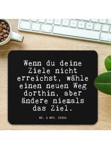 Mr. & Mrs. Panda Mousepad Wenn du deine Ziele... mit Spruch in Schwarz