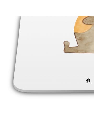 Mr. & Mrs. Panda Untersetzer für Gläser Otter Bauch ohne Spruch in Weiß