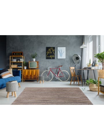 Kayoom Kurzflor Teppich Sienna 810 in grau - rechteckig