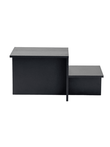 CALICOSY Couchtisch HARMONY in Schwarzes Holz - (W) 77 x (H) 40 x (L) 40 cm