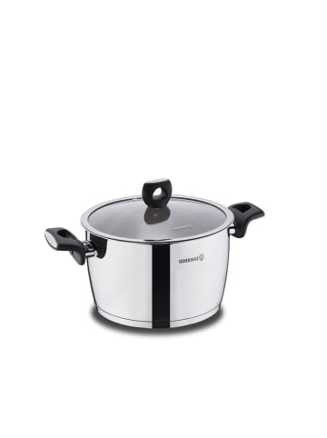 Korkmaz Korkmaz Nora Kochtopf ø16cm - Kasserolle aus 18/10-Edelstahl, in Silber