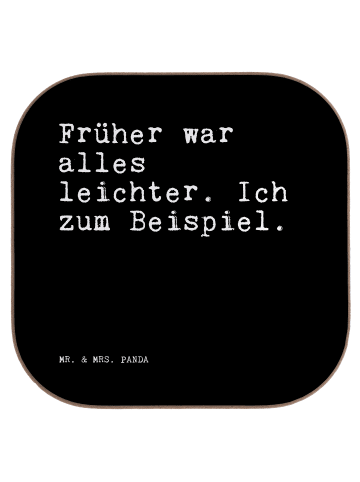 Mr. & Mrs. Panda Untersetzer für Gläser Früher war alles leichte... in Schwarz