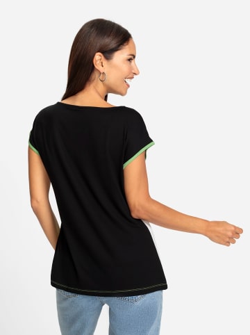 WITT WEIDEN Patchshirt in schwarz-apfel-gemustert