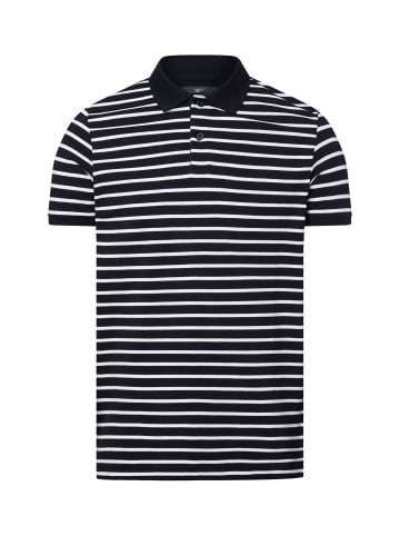 Nils Sundström Poloshirt in marine weiß