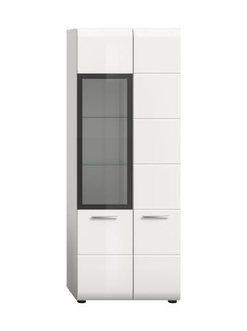 ebuy24 Vitrinenschrank Ice Weiß 60 x 34 cm