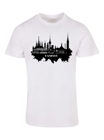 F4NT4STIC T-Shirt Cities Collection - Hamburg skyline in weiß