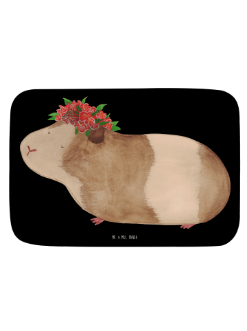 Mr. & Mrs. Panda Badteppich Meerschweinchen Weisheit ohne Spruch in Schwarz