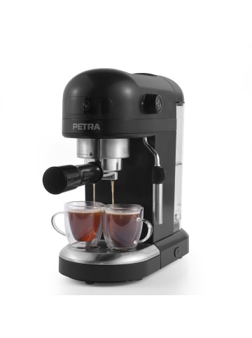 Petra Espressomaschine 1465 W, 15 B, 1,4 l in Schwarz, 15,3 x 32 x 32,8 cm