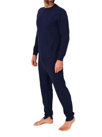 NORMANN Pflegeoverall langarm Reißverschluss Rücken und Bein - 88575 in blau