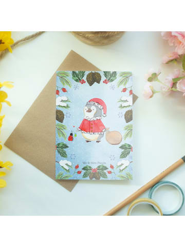 Mr. & Mrs. Panda Klappkarte Pinguin Nikolaus ohne Spruch in Weiß