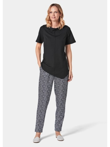 GOLDNER Zipfelshirt mit asymmetrischem Saum in schwarz