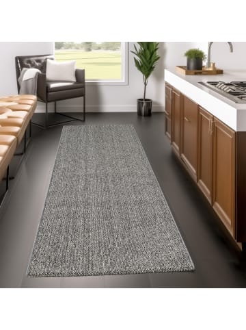 KADIMA DESIGN Teppich Kurzflor Flachgewebe Uni-Design Polypropylen Wohnzimmer in Grau