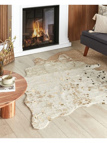 Beliani Schaffell BOGONG in Beige/Gold - (W) 130 x (H) 1 x (L) 170 cm
