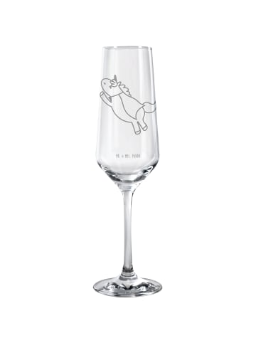 Mr. & Mrs. Panda Sektglas Einhorn Super ohne Spruch in Transparent