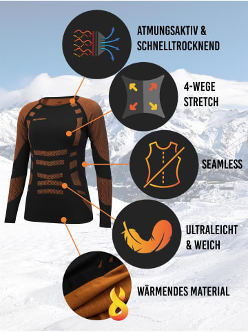 Polar Husky 1x Thermo Langarmshirt Unisex Super Active Ride in Orange