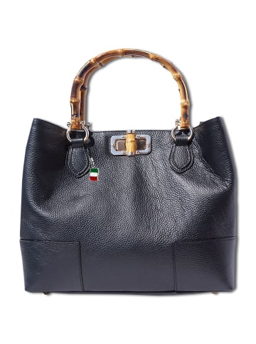 Florence Florence Henkeltasche, Umhängetasche Leder schwarz, braun ca. 36cm