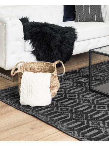 Beliani Kurzflor ADATEPE in Grau - (W) 140 x (H) 1 x (L) 200 cm