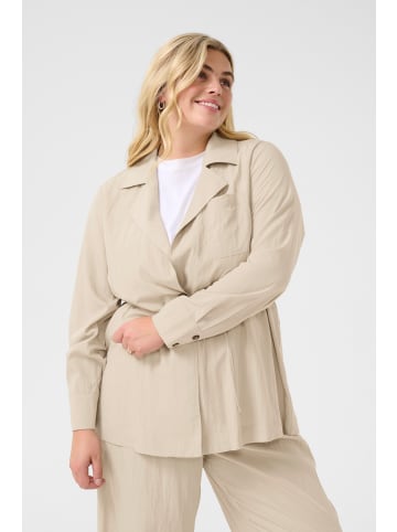 KAFFE curve Langarm - Hemd KCtrina Loose fit in Feather Gray