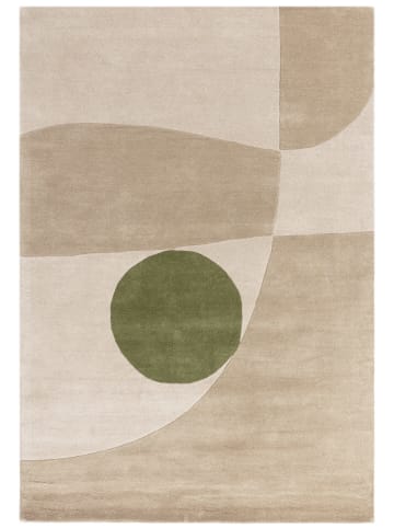 KADIMA DESIGN Teppich 100% Wolle, Geometrisch Abstrakt, Neutralen Erdtönen