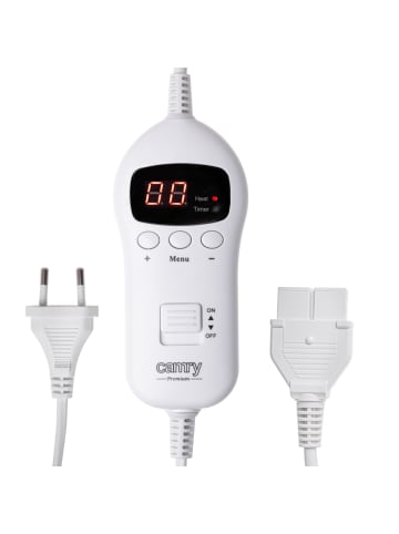 camry CR 7441 Elektrische Heizdecke 160 x 180 cm - 10 Heizstufen, 120 W in Rot/Weiß