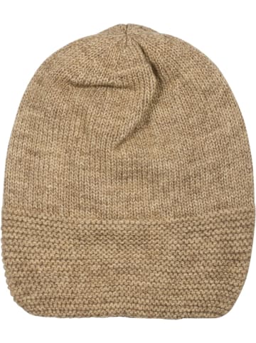 styleBREAKER Strick Loop und Beanie Set in Braun