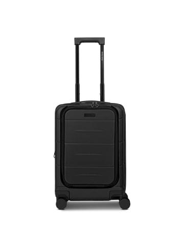 Police London 4 Rollen Kabinentrolley 55 cm Laptopfach mit Dehnfalte in deep black