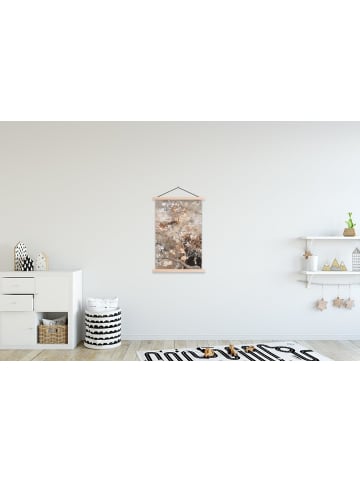 MuchoWow Lehrtafel / Wandbehang Braun