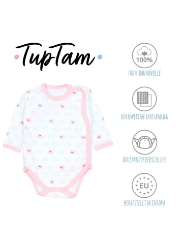 TupTam Baby Langarm Wickelbody im 5er Set in apricot