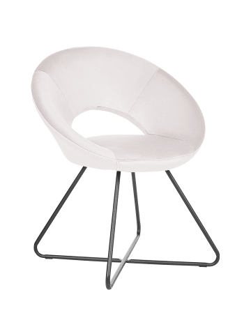 Beliani Esszimmerstuhl RACHEL in Weiß/Schwarz - (W) 65 x (H) 77 x (L) 57 cm